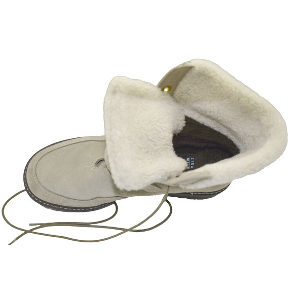 B5 Auth STUART WEITZMAN Ash Suede Faux Fur Shearling Lace Up Boot Shoes Size 5 - Picture 6 of 8